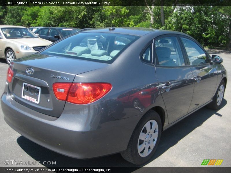Carbon Gray Metallic / Gray 2008 Hyundai Elantra GLS Sedan