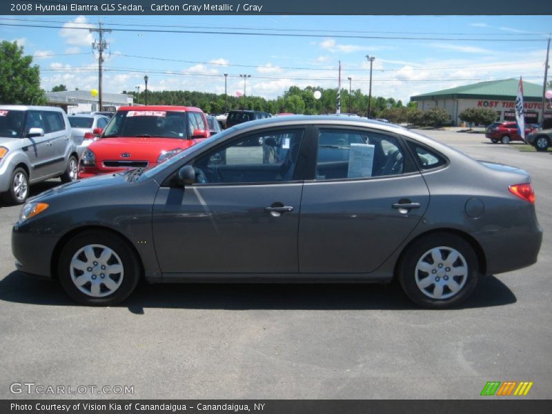 Carbon Gray Metallic / Gray 2008 Hyundai Elantra GLS Sedan
