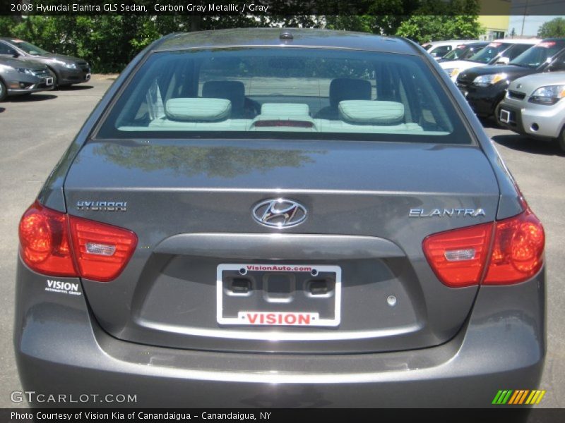 Carbon Gray Metallic / Gray 2008 Hyundai Elantra GLS Sedan