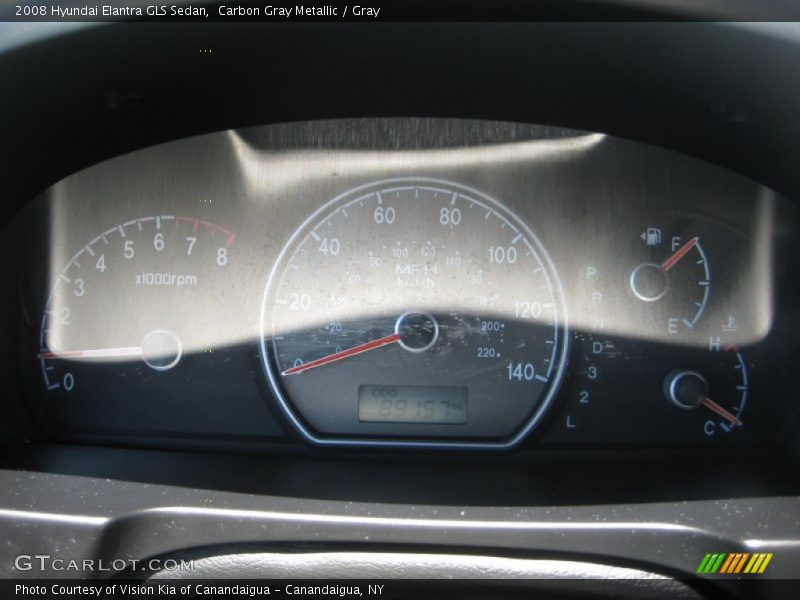 Carbon Gray Metallic / Gray 2008 Hyundai Elantra GLS Sedan