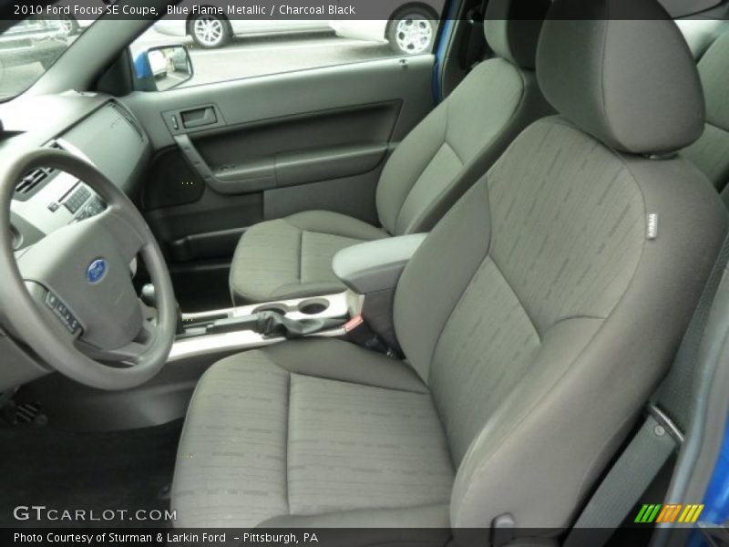 Blue Flame Metallic / Charcoal Black 2010 Ford Focus SE Coupe