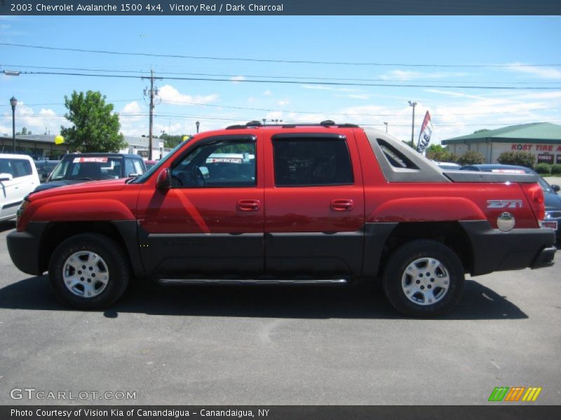 Victory Red / Dark Charcoal 2003 Chevrolet Avalanche 1500 4x4