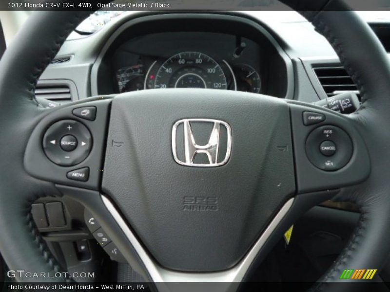 Opal Sage Metallic / Black 2012 Honda CR-V EX-L 4WD