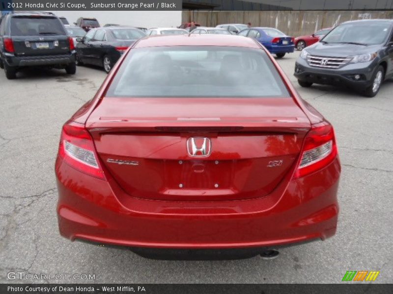 Sunburst Orange Pearl / Black 2012 Honda Civic Si Coupe