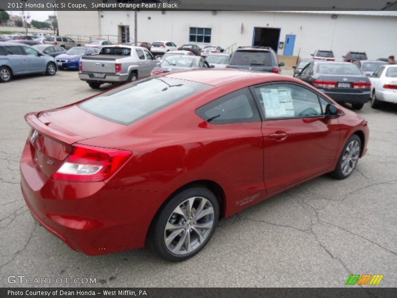 Sunburst Orange Pearl / Black 2012 Honda Civic Si Coupe