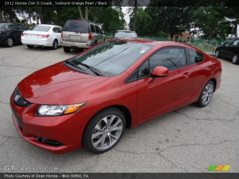 Sunburst Orange Pearl / Black 2012 Honda Civic Si Coupe