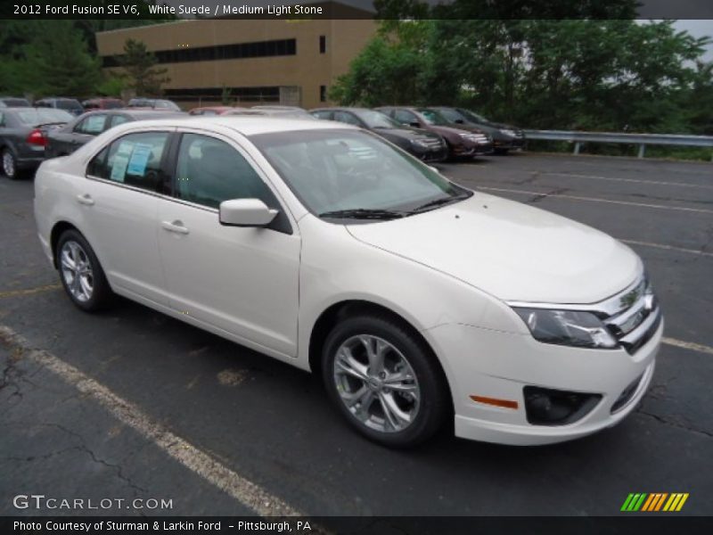 White Suede / Medium Light Stone 2012 Ford Fusion SE V6