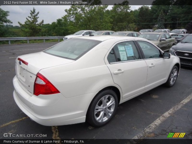 White Suede / Medium Light Stone 2012 Ford Fusion SE V6