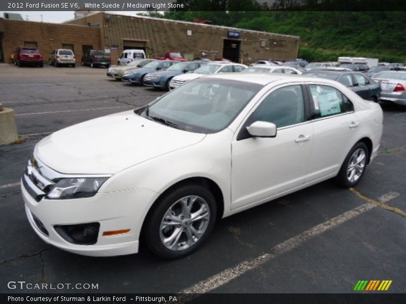 White Suede / Medium Light Stone 2012 Ford Fusion SE V6