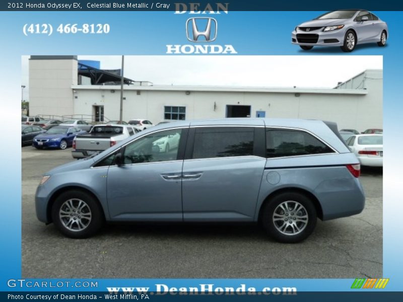 Celestial Blue Metallic / Gray 2012 Honda Odyssey EX