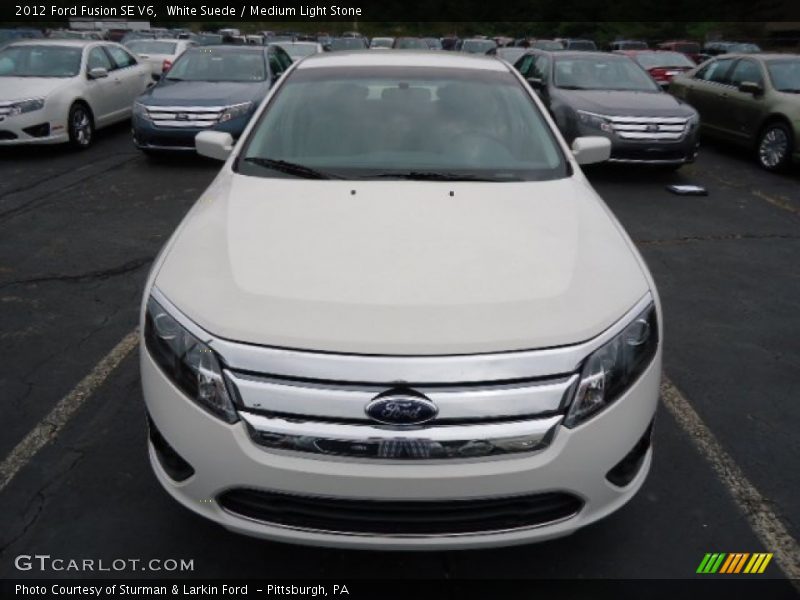 White Suede / Medium Light Stone 2012 Ford Fusion SE V6