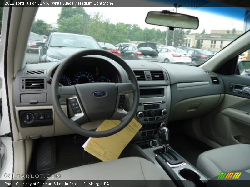 White Suede / Medium Light Stone 2012 Ford Fusion SE V6