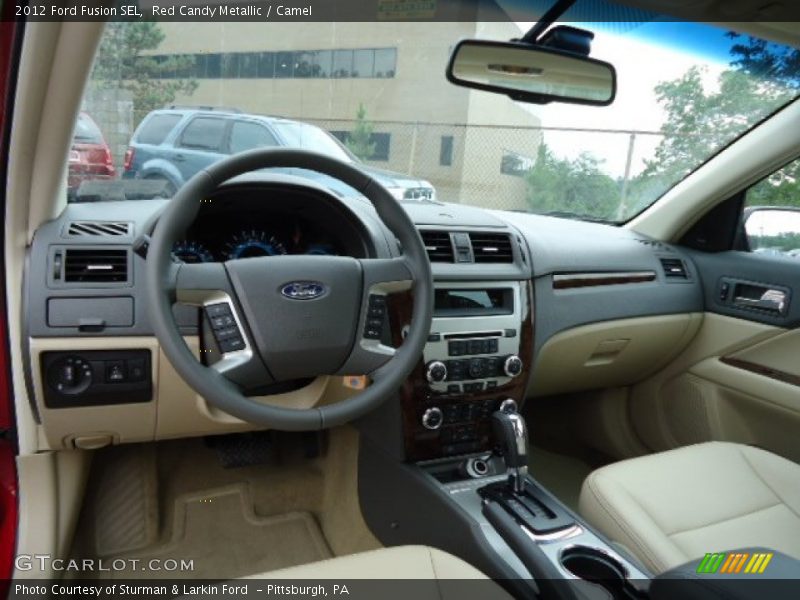 Red Candy Metallic / Camel 2012 Ford Fusion SEL
