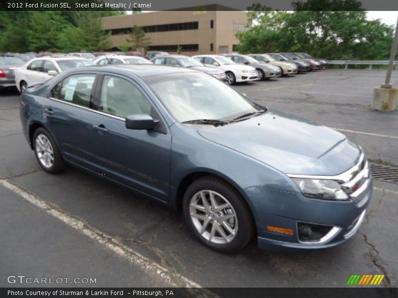 Steel Blue Metallic / Camel 2012 Ford Fusion SEL