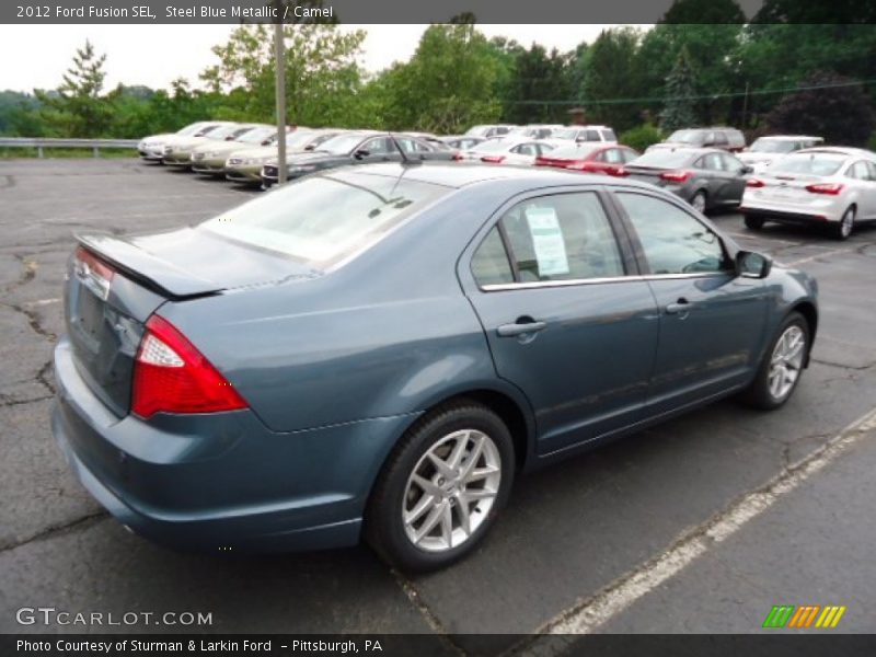 Steel Blue Metallic / Camel 2012 Ford Fusion SEL