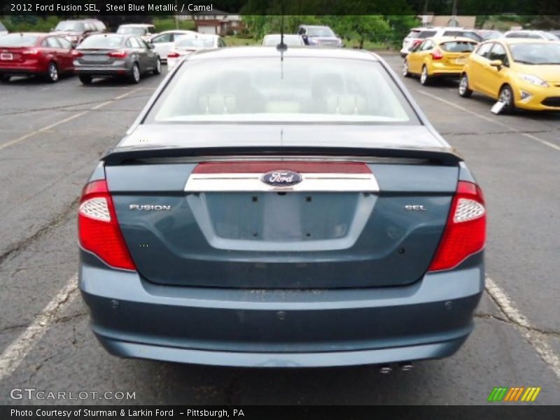 Steel Blue Metallic / Camel 2012 Ford Fusion SEL