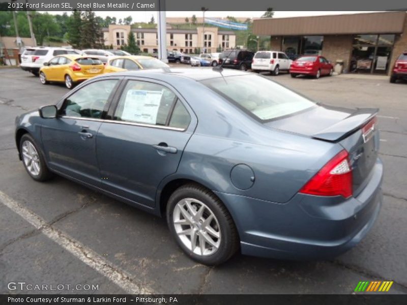 Steel Blue Metallic / Camel 2012 Ford Fusion SEL