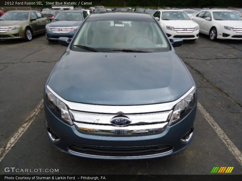 Steel Blue Metallic / Camel 2012 Ford Fusion SEL