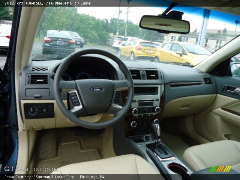 Steel Blue Metallic / Camel 2012 Ford Fusion SEL