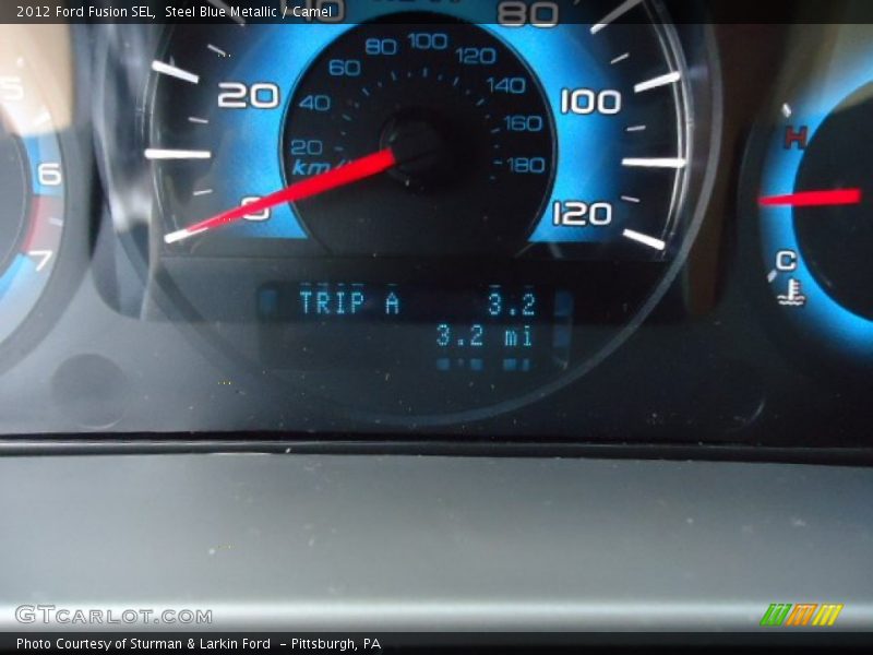Steel Blue Metallic / Camel 2012 Ford Fusion SEL