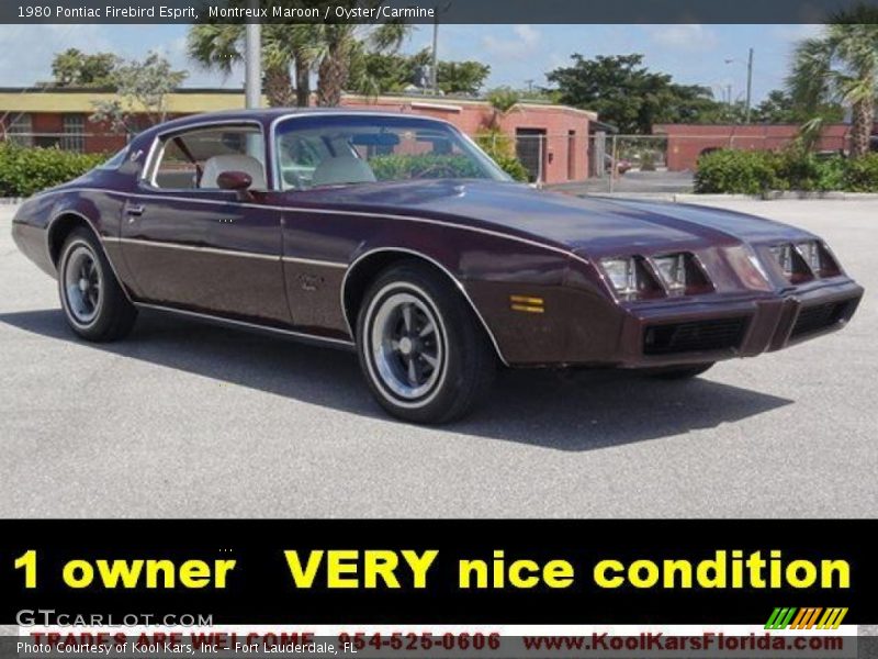 Montreux Maroon / Oyster/Carmine 1980 Pontiac Firebird Esprit
