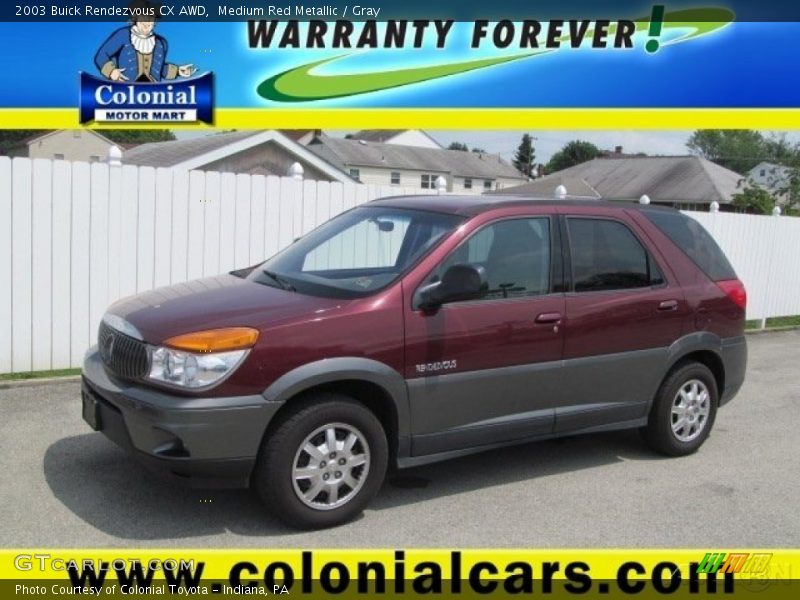 Medium Red Metallic / Gray 2003 Buick Rendezvous CX AWD
