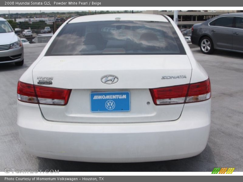 Powder White Pearl / Beige 2008 Hyundai Sonata GLS