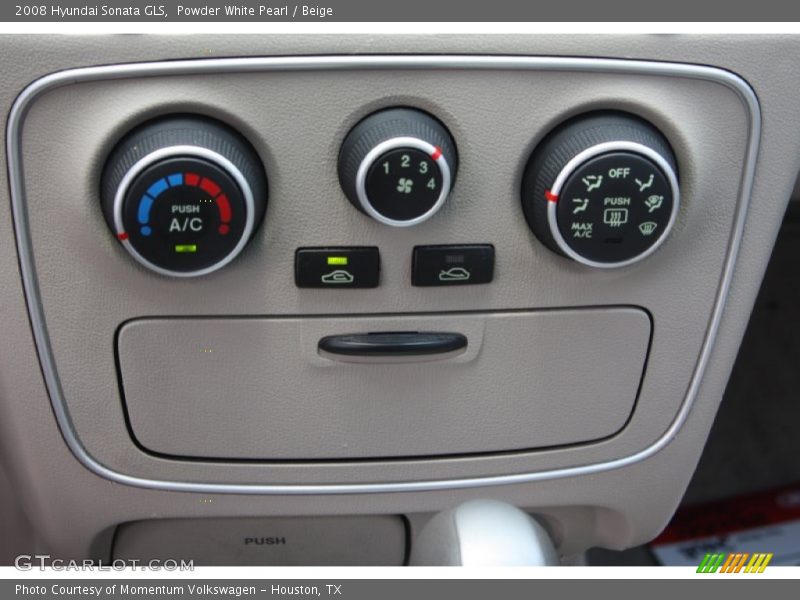 Powder White Pearl / Beige 2008 Hyundai Sonata GLS