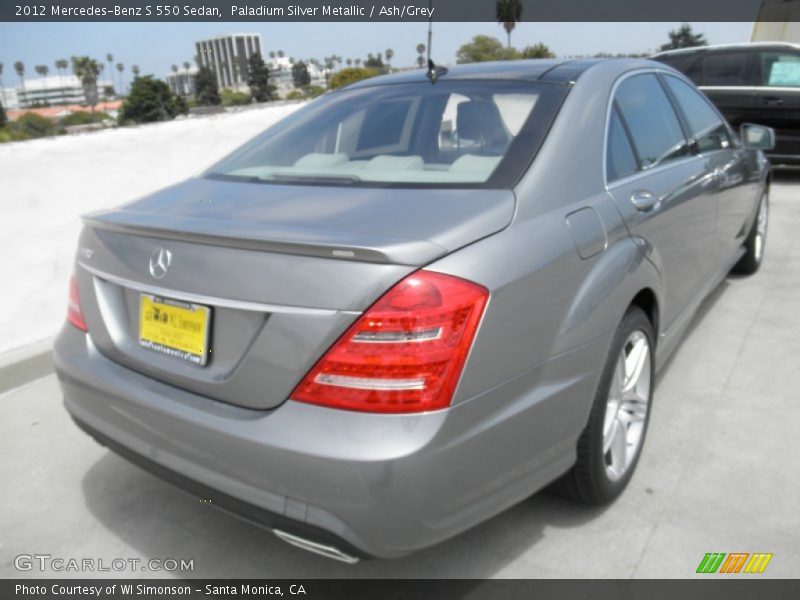 Paladium Silver Metallic / Ash/Grey 2012 Mercedes-Benz S 550 Sedan