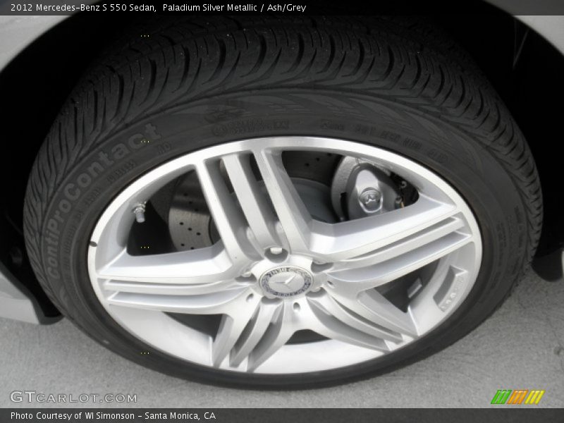 Paladium Silver Metallic / Ash/Grey 2012 Mercedes-Benz S 550 Sedan