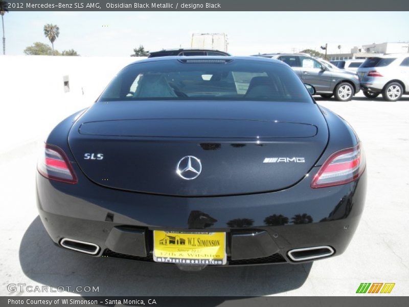 Obsidian Black Metallic / designo Black 2012 Mercedes-Benz SLS AMG