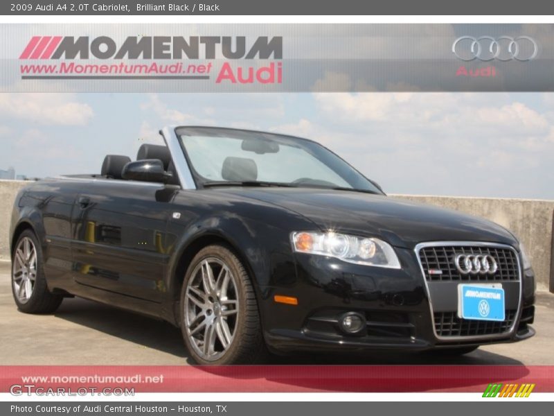 Brilliant Black / Black 2009 Audi A4 2.0T Cabriolet