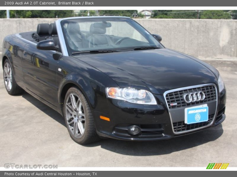 Brilliant Black / Black 2009 Audi A4 2.0T Cabriolet