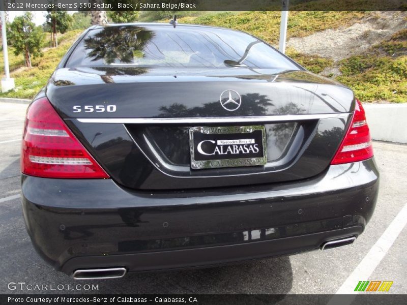 Black / Sahara Beige/Black 2012 Mercedes-Benz S 550 Sedan