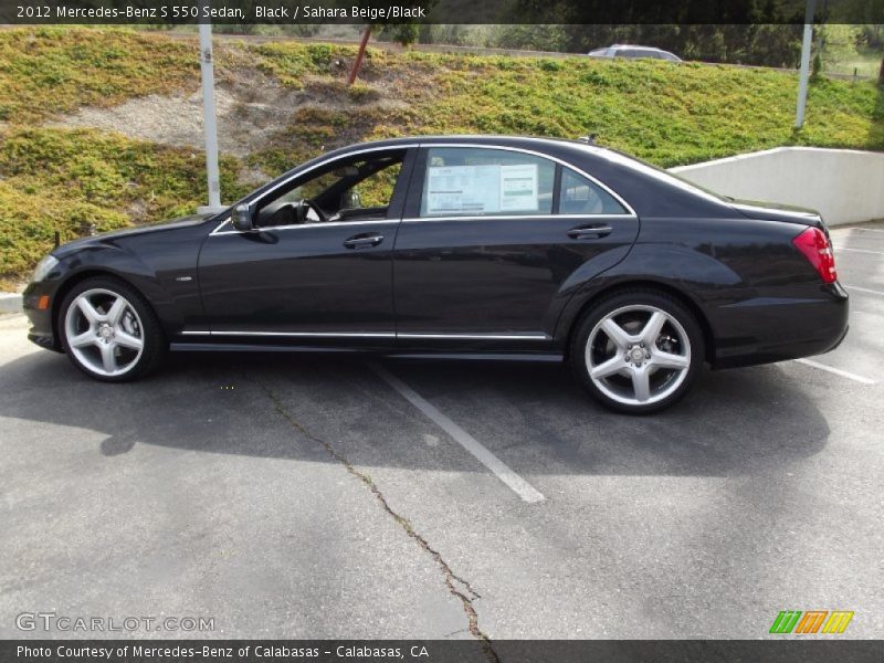 Black / Sahara Beige/Black 2012 Mercedes-Benz S 550 Sedan