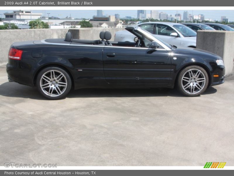 Brilliant Black / Black 2009 Audi A4 2.0T Cabriolet