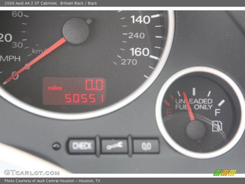 Brilliant Black / Black 2009 Audi A4 2.0T Cabriolet