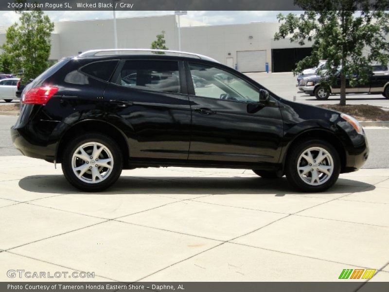 Wicked Black / Gray 2009 Nissan Rogue SL