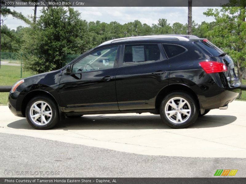 Wicked Black / Gray 2009 Nissan Rogue SL