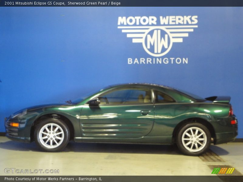 Sherwood Green Pearl / Beige 2001 Mitsubishi Eclipse GS Coupe