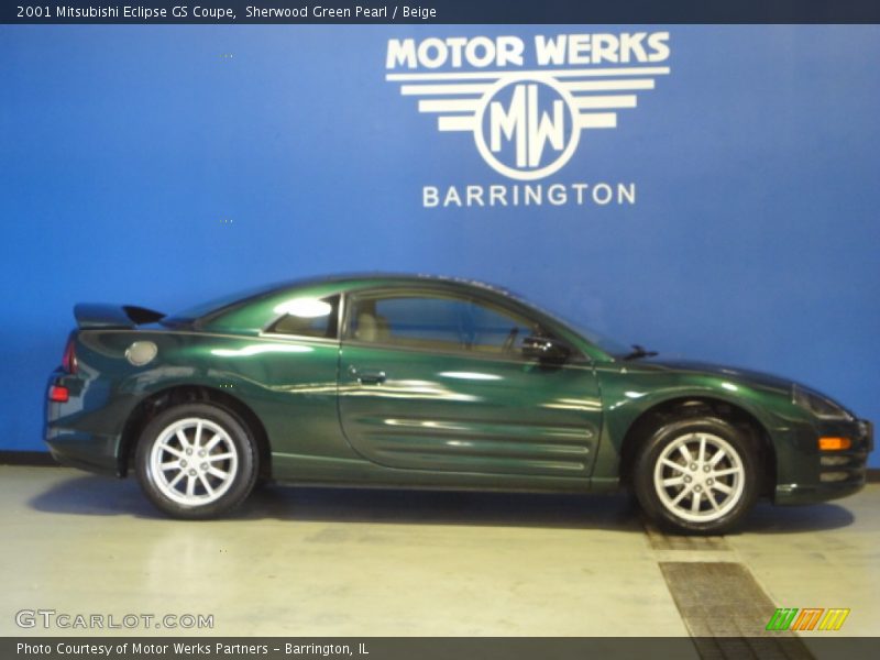 Sherwood Green Pearl / Beige 2001 Mitsubishi Eclipse GS Coupe