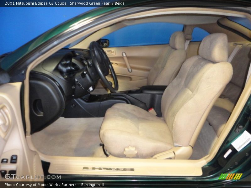 Sherwood Green Pearl / Beige 2001 Mitsubishi Eclipse GS Coupe