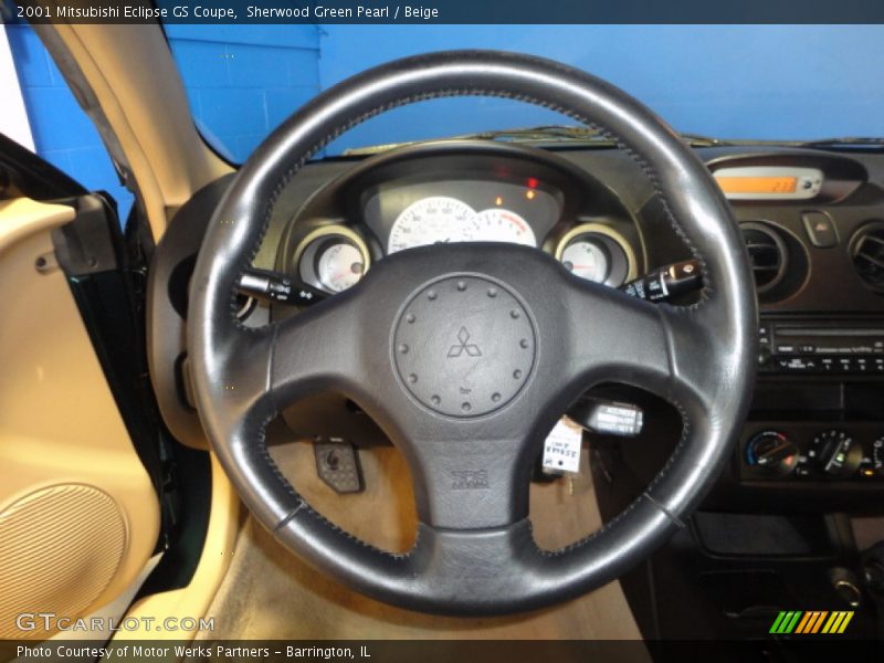 Sherwood Green Pearl / Beige 2001 Mitsubishi Eclipse GS Coupe