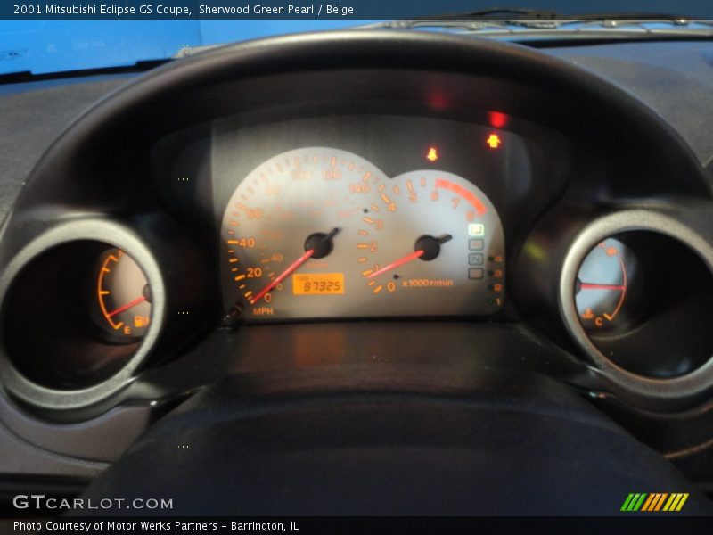 Sherwood Green Pearl / Beige 2001 Mitsubishi Eclipse GS Coupe