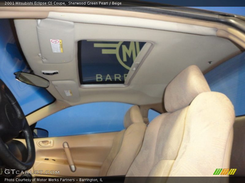 Sherwood Green Pearl / Beige 2001 Mitsubishi Eclipse GS Coupe