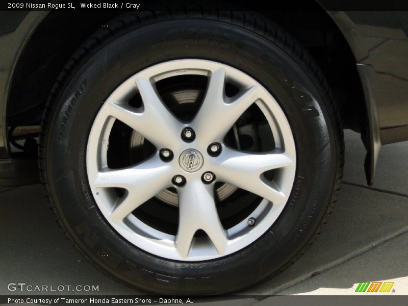 Wicked Black / Gray 2009 Nissan Rogue SL