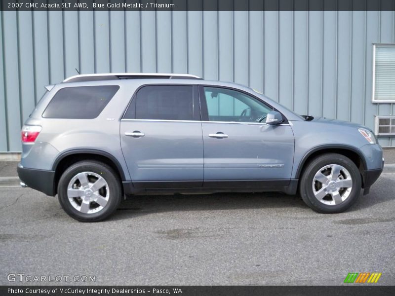 Blue Gold Metallic / Titanium 2007 GMC Acadia SLT AWD