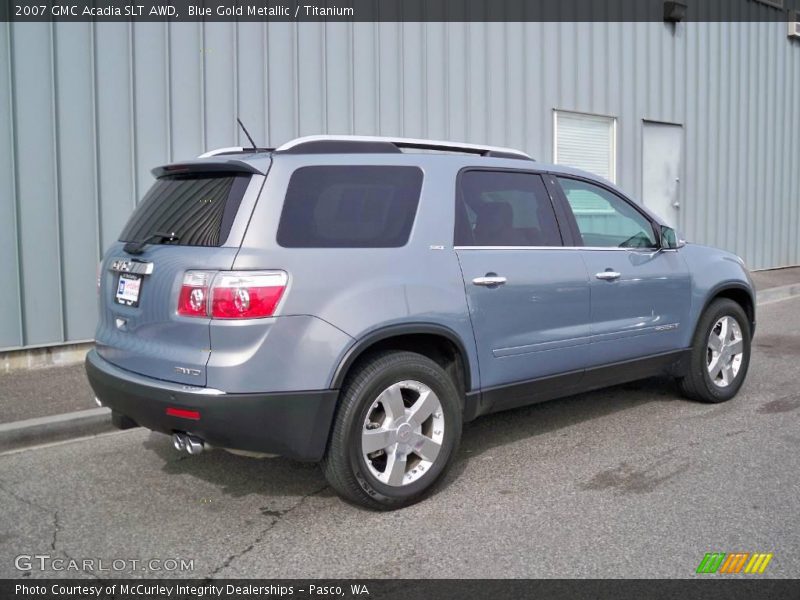Blue Gold Metallic / Titanium 2007 GMC Acadia SLT AWD