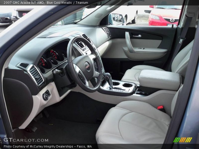 Blue Gold Metallic / Titanium 2007 GMC Acadia SLT AWD