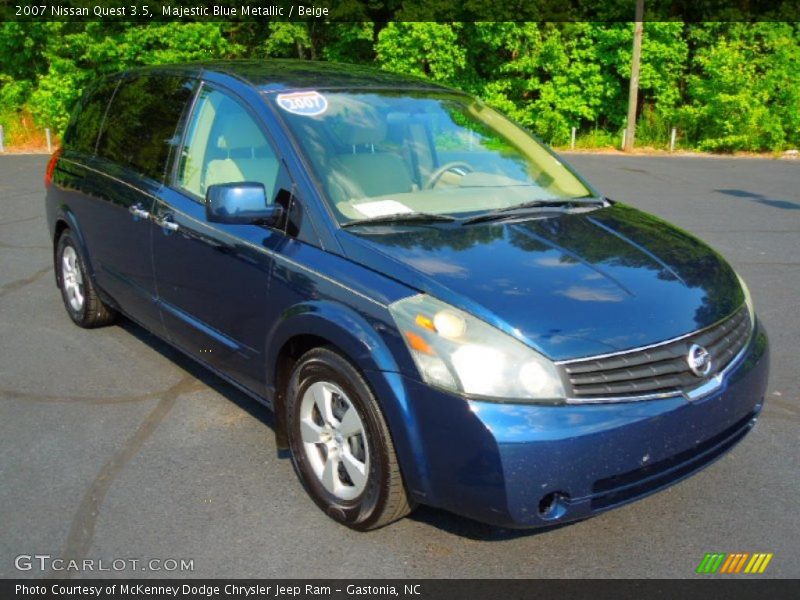Majestic Blue Metallic / Beige 2007 Nissan Quest 3.5